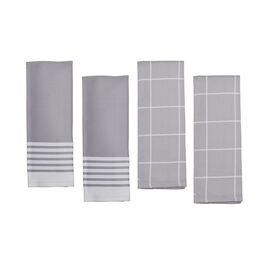  Kitchen Towel Four Piece Set, grey