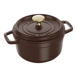 Cocotte 16 cm, Rond(e), Chocolat, Fonte