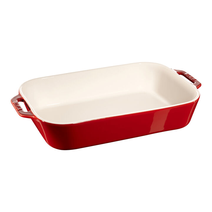 Ceramique, Mixed Baking Dish Set Cherry 3 Piece, large 3