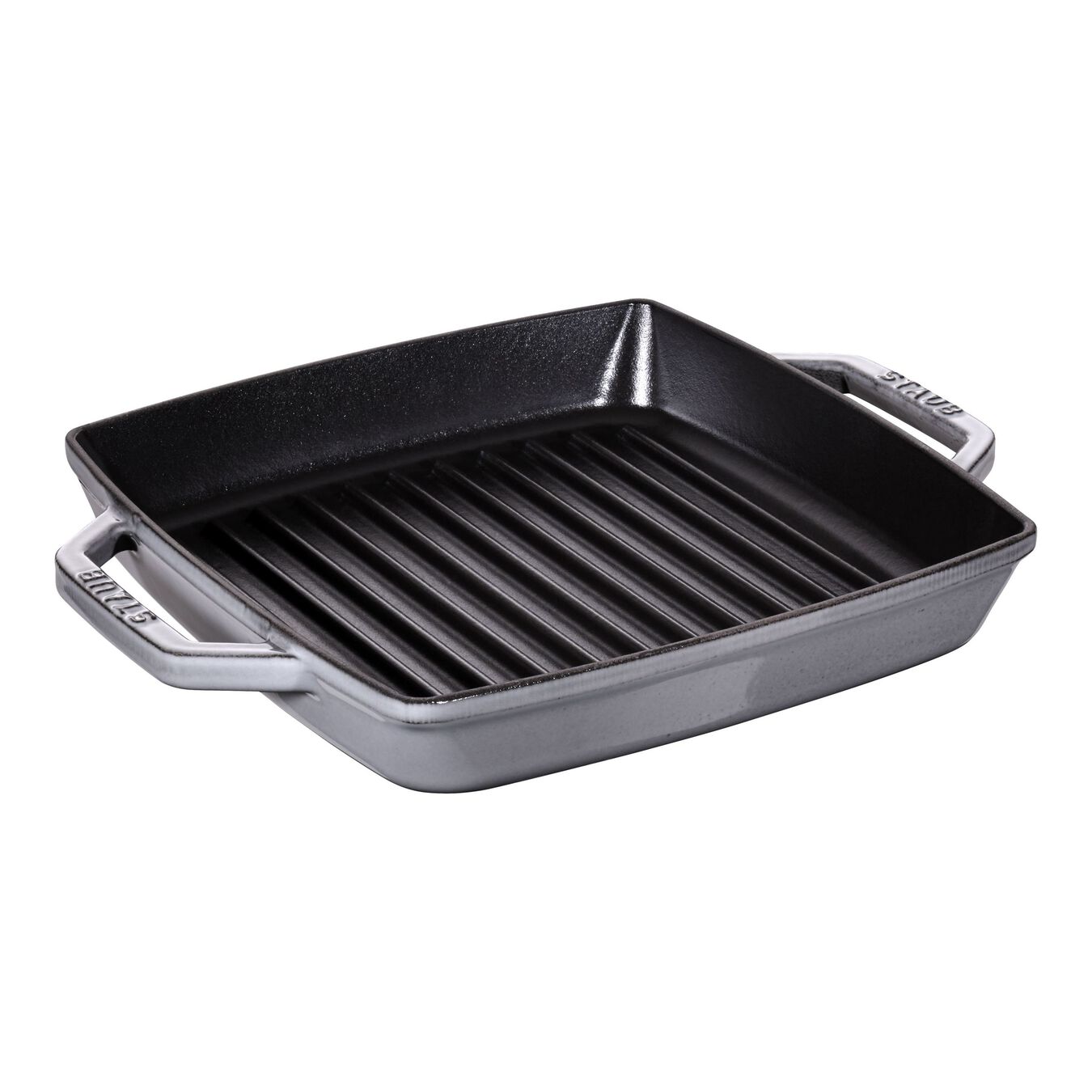 23 cm square Cast iron Grill pan graphite-grey,,large 1