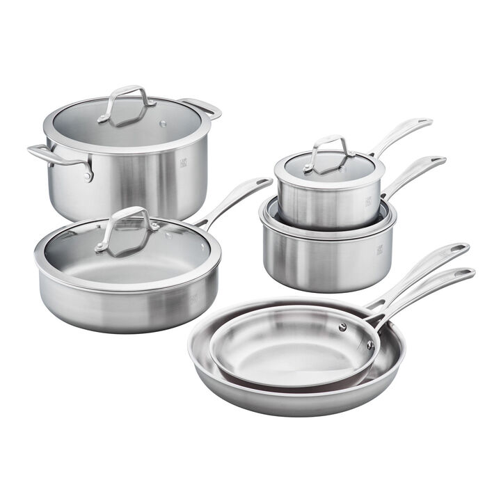 Spirit 3-Ply, 10-pc, Stainless Steel, Cookware Set, large 1