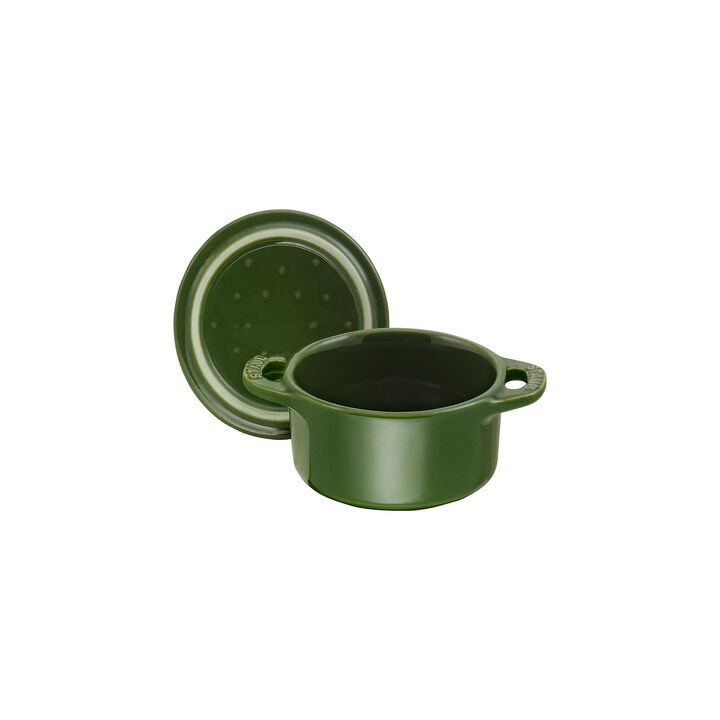 Stoneware, Mini cocotte, basil, large 3