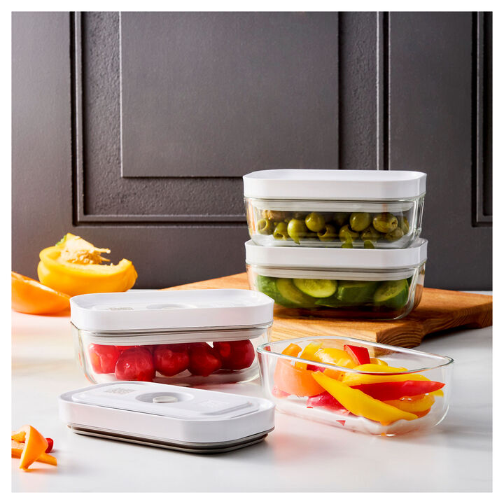 Fresh & Save, S / 4-pc, Vacuum Box Set, Glass, Grey, large 2