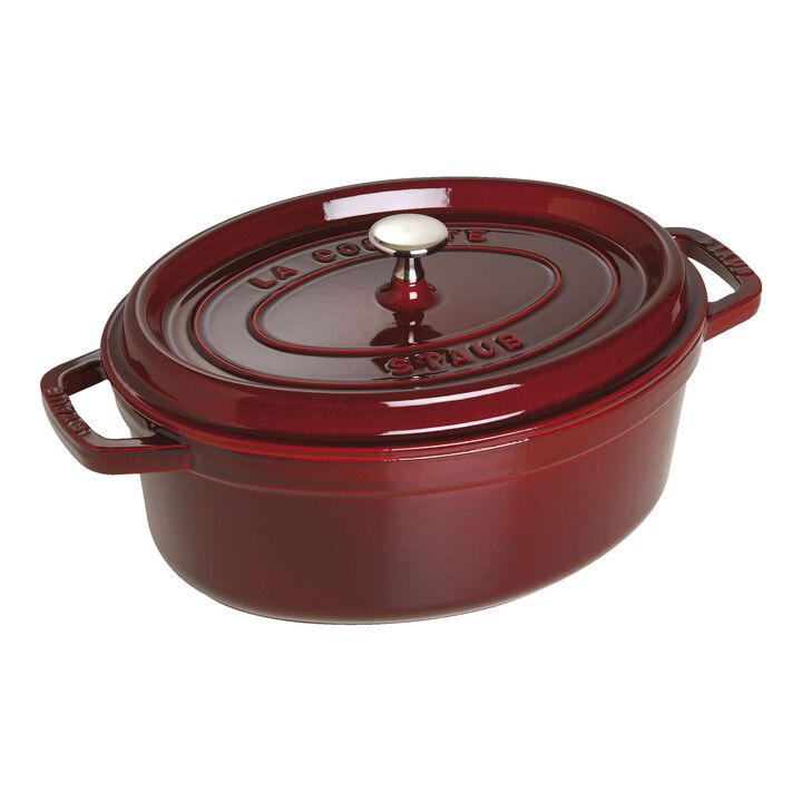 La Cocotte, Cocotte 29 cm, Ovale, Grenadine, Fonte, large 1
