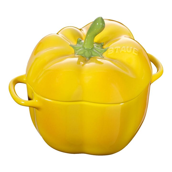 Ceramique, 11 cm ceramic Cocotte yellow, large 1