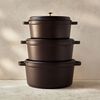La Cocotte, Gryta 26 cm / 5,25 l, Rund, Choklad, Gjutj&auml;rn, small 5