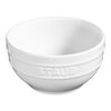 14 cm round Ceramic Bowl pure-white,,large