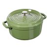 Cast Iron, 4 qt, Round, Cocotte, Pistachio, small 1