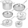 10 Piece 18/10 Stainless Steel Cookware set,,large