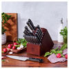 Pro, 20-pc, Knife block set, brown, small 2