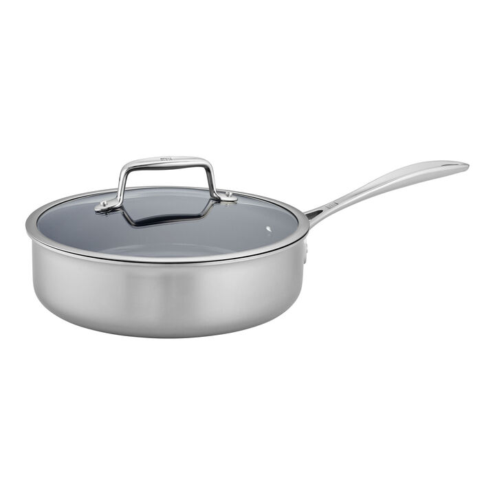 Clad CFX, 3 qt, Non-stick, Stainless Steel Ceramic Sauté Pan , large 1