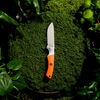 Outdoor, 3.5-inch, Hunting Knife With Leather Sheath, Orange G10, small 2