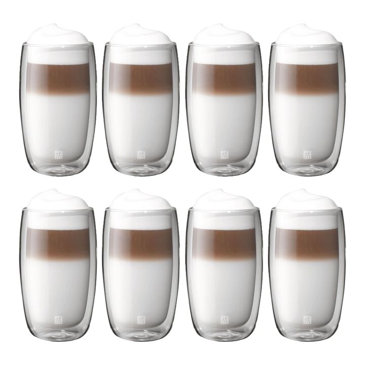 Sorrento, 8 Piece, Latte Glass Set - Value Pack, transparent, large 1