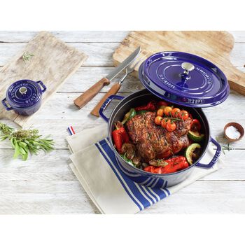 Döküm Tencere | Koyu Mavi | 20 cm | 2,2 l | yuvarlak,,large 6