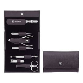 ZWILLING CLASSIC, 7-pc, Leather Snap fastener case, purple