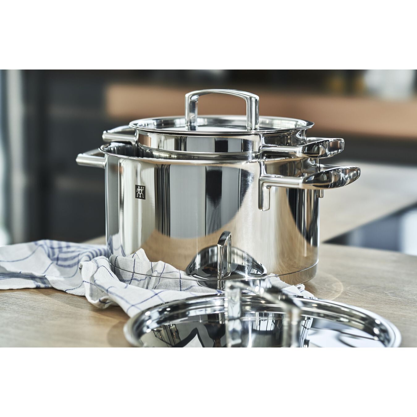 5-pcs 18/10 Stainless Steel Pot set silver,,large 6