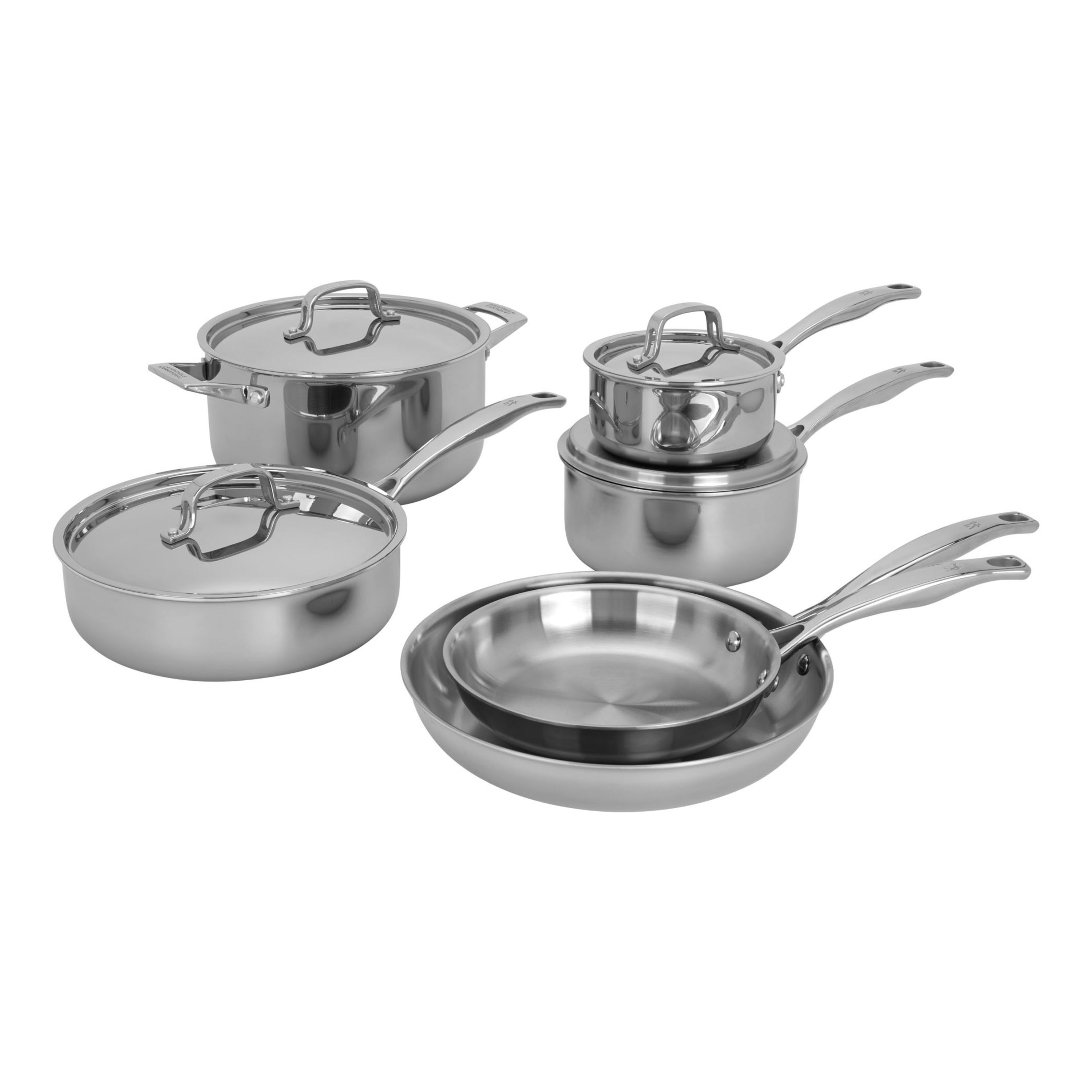 Zwilling Focus 66670-000-0 5-Piece Saucepan Set Glass Lids Suitable for Induction Cookers Rust-Free 18/10 Stainless Steel 