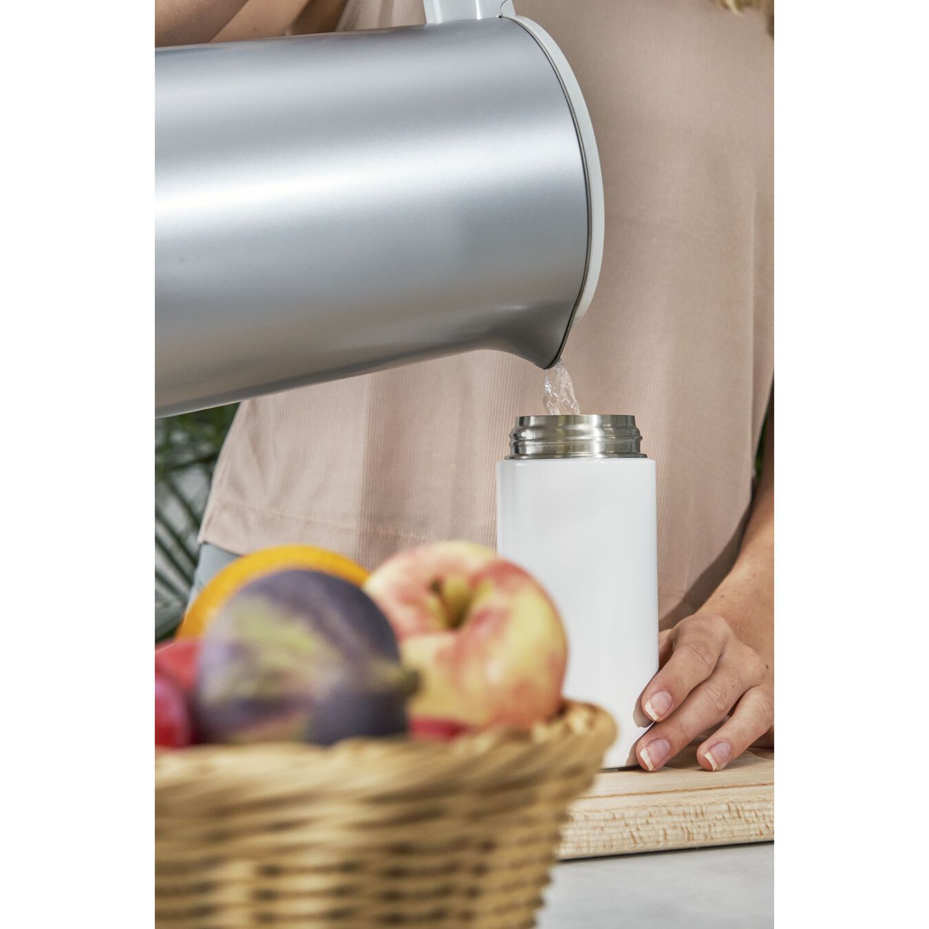 Thermos infusiefles, 420 ml, Wit-Grijs,,large 8