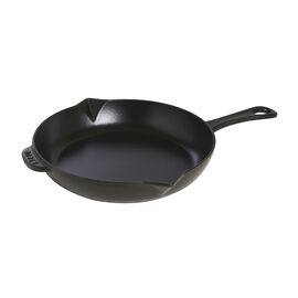 Staub Pans, 26 cm Cast iron Frying pan with pouring spout black