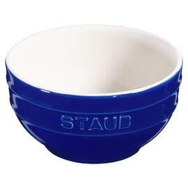 Staub Ceramique, 14 cm ceramic round Bowl, dark-blue