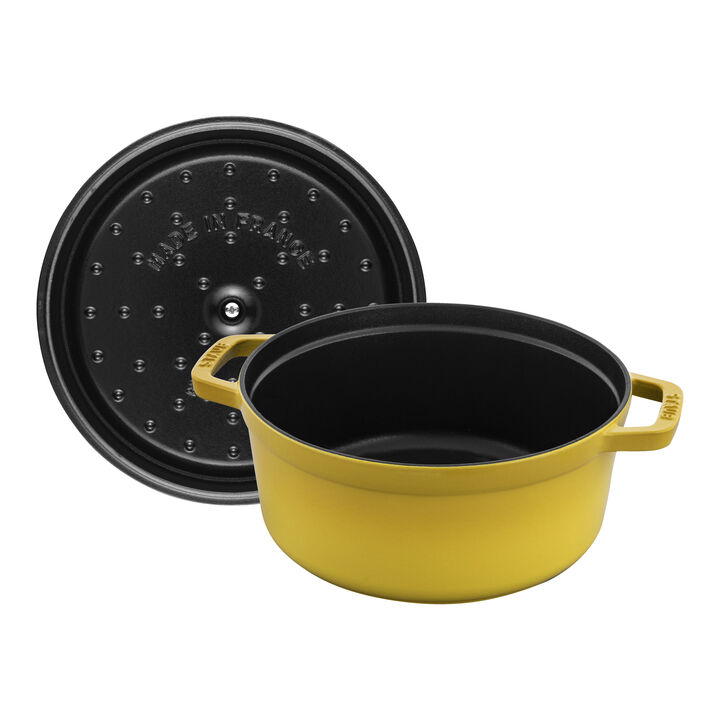 Cast Iron, 4 qt, Round, Dutch Oven, Citron - Factory Second, large 3