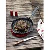 Grill Pans, 28 cm round Cast iron Grill pan with pouring spout black, small 3