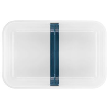 Vakumlu Yemek Taşıma Kabı, L Düz, Plastik, Beyaz-Akdeniz Mavisi,,large 4