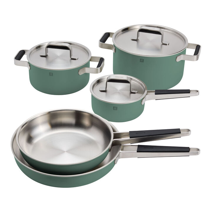 Pure, Pots and pans set, 8-pc, 18/10 Stainless Steel, large 1