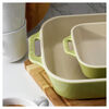Stoneware, 3-pc, Rectangular Baking Dish Set, light green, small 14