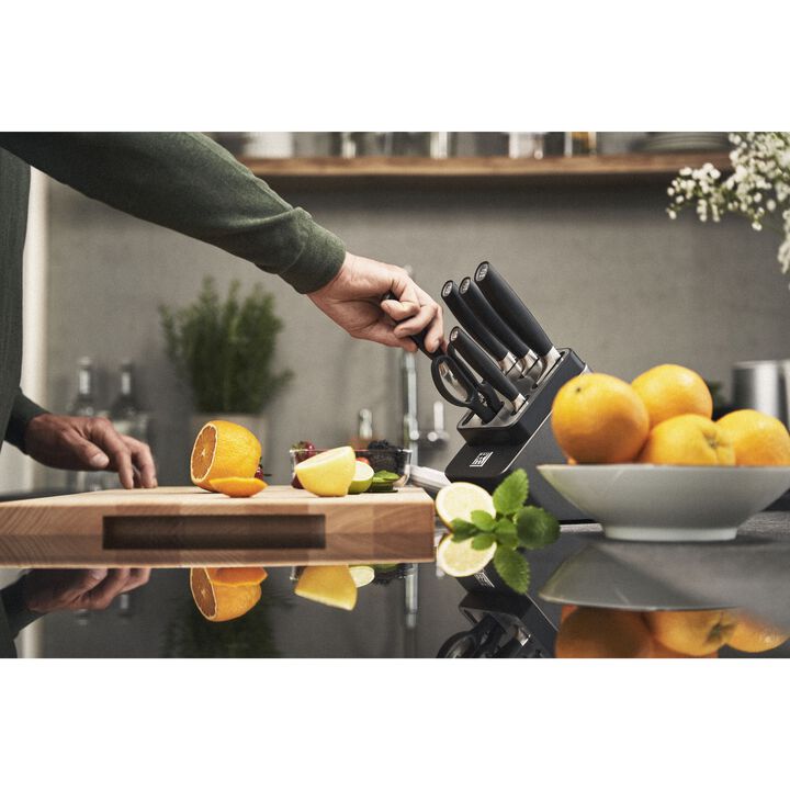 All * Star, 7-pcs, Knife block set, silver, anthracite, large 2