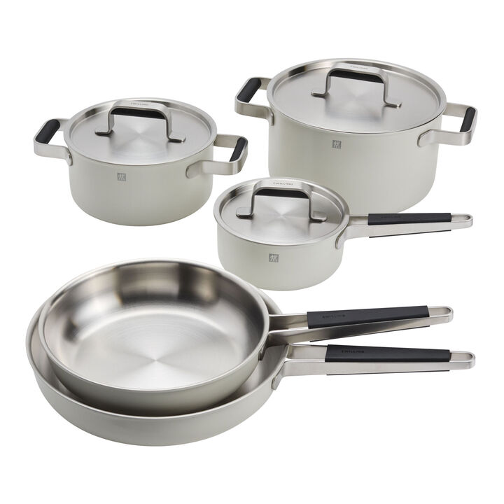 Pure, Pots and pans set, 8-pc, 18/10 Stainless Steel, large 1