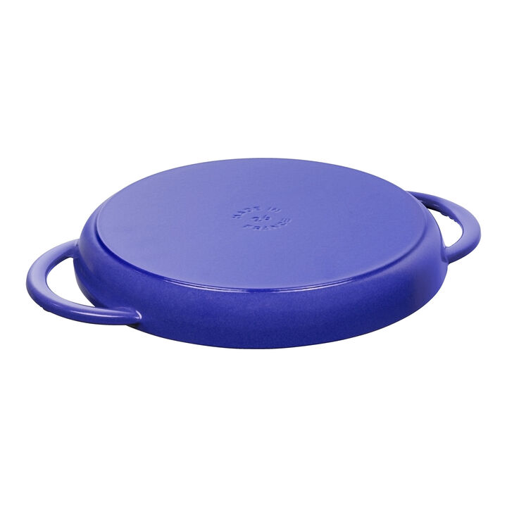 Cast Iron, 10-inch, Round, Round Double Handle Pure Grill, Blueberry, large 2