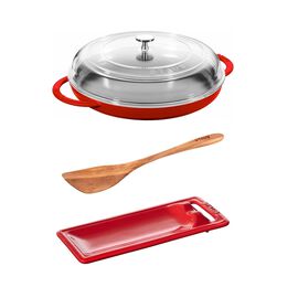 Staub Pans,  Griddle With Bonus Spatula and Spoon Rest 