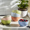 Ceramique, 6 Piece ceramic bowl set in macaron colours, mixed Colours, small 2