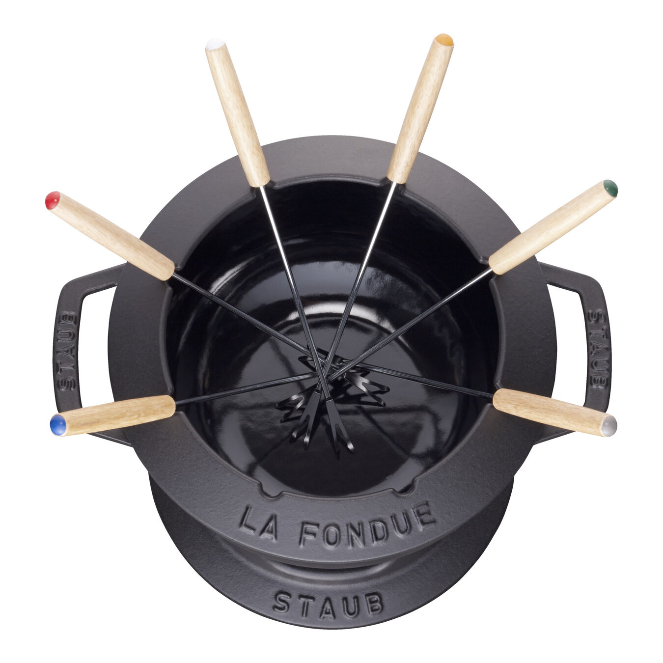 Staub La fondue Service à fondue 20 cm, Noir, Fonte Boutique