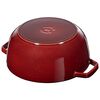 La Cocotte, 3.6 l cast iron round French oven with rooster drawing, grenadine-red, small 4