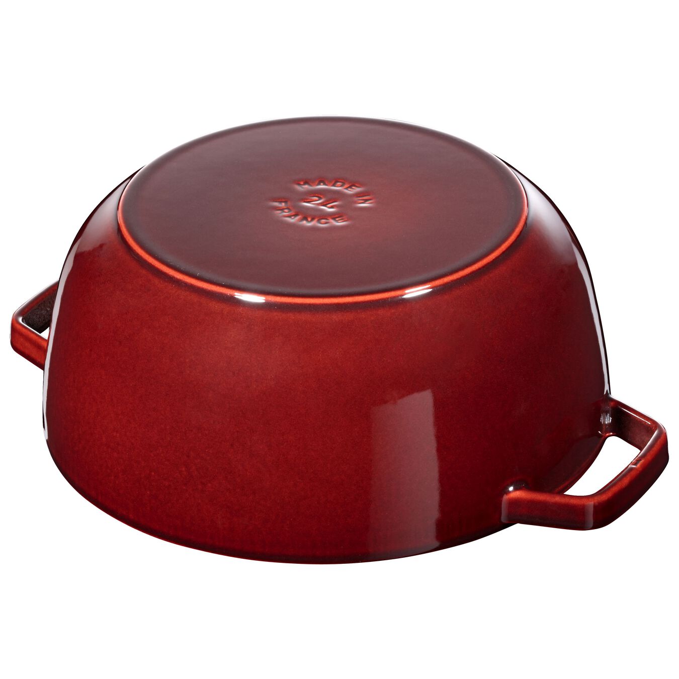 24 cm round Cast iron French oven grenadine-red,,large 4
