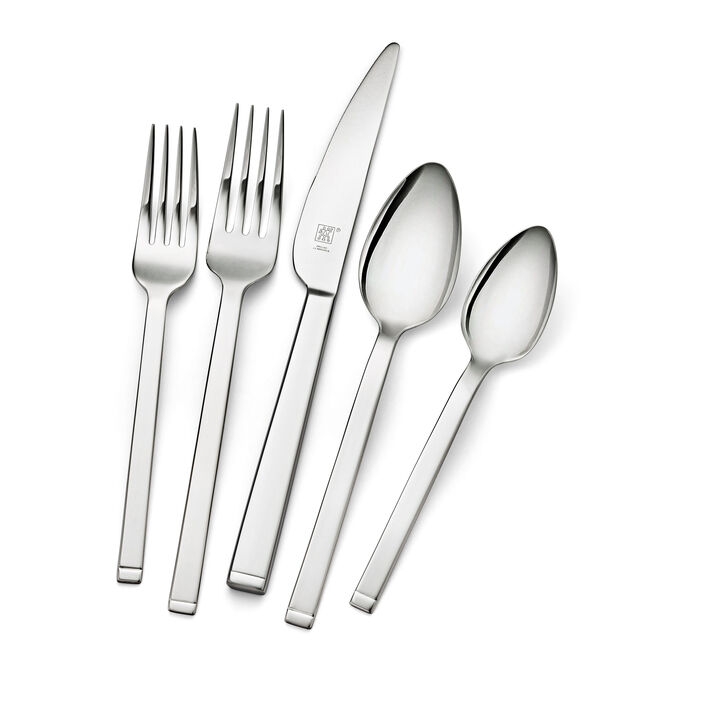 Squared, 45-pc Flatware Set, 18/10 Stainless Steel , large 1