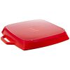 33 cm / 13 inch cast iron square Grill pan, cherry,,large
