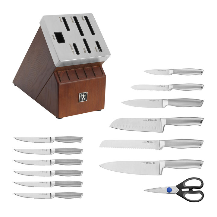 Modernist, 14-pcs, Knife block set, brown, large 3
