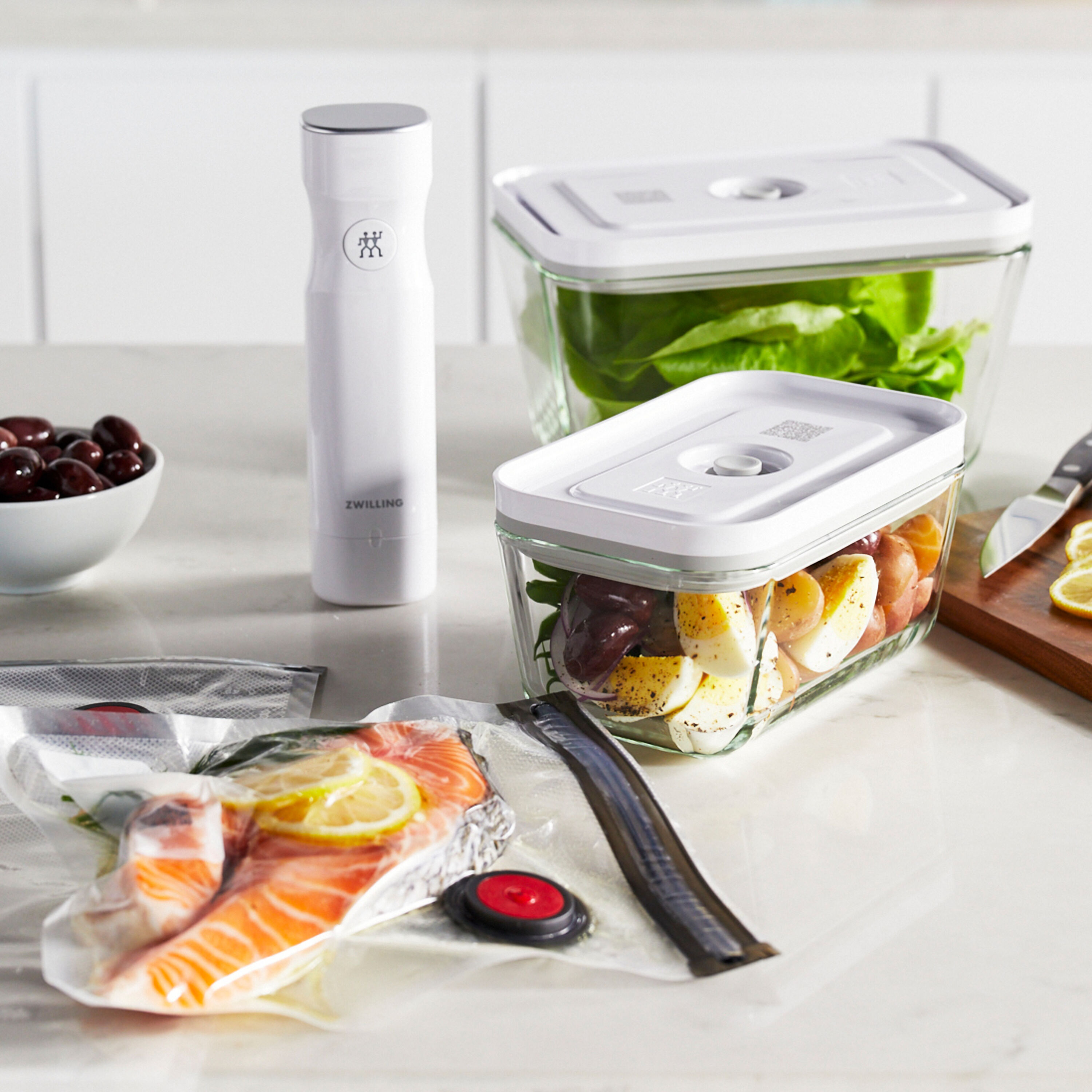 Zwilling Fresh & Save Vacuüm Lunchbox - Medium - La Mer - Semi-transparant - Plastic