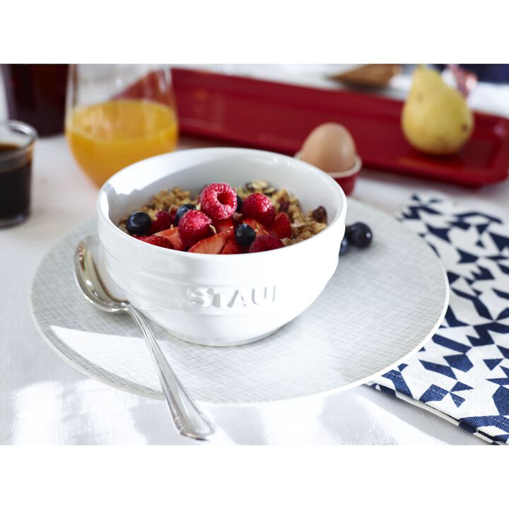 Ceramique, Schüssel 12 cm, rund, Weiß, Keramik, large 3