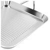 28 x 28 cm square 18/10 Stainless Steel Grill pan silver,,large