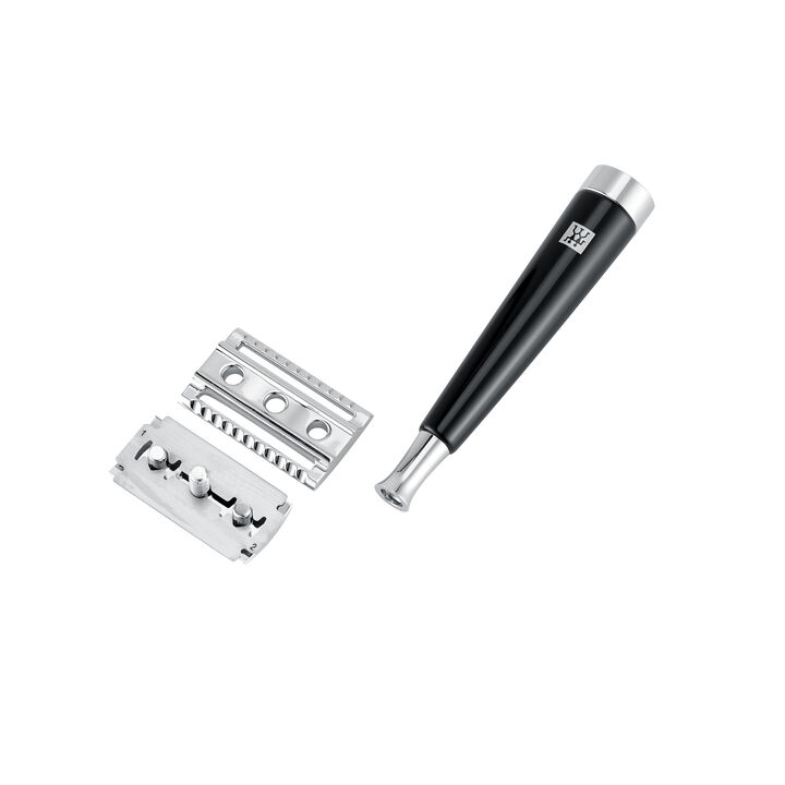 CLASSIC, Men's Facial Safety Razor, Brass | silver-black, large 3