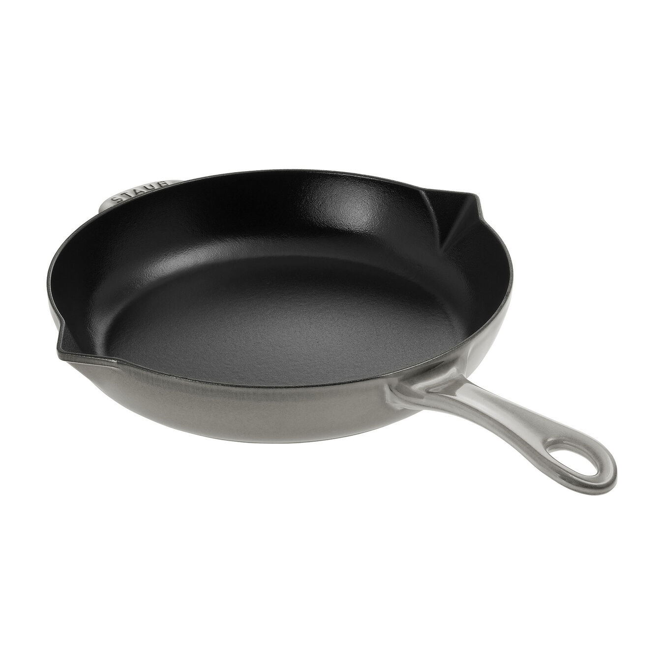 26 cm / 10 inch cast iron Frying pan with pouring spout, graphite-grey,,large 2