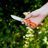 Outdoor, 3.5-inch, Hunting Knife With Leather Sheath, Orange G10, small 7