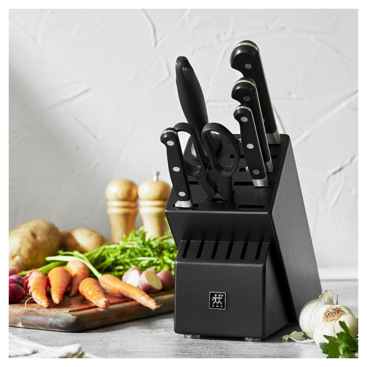 Professional S, 7-pc, Knife block set, black matte, large 2