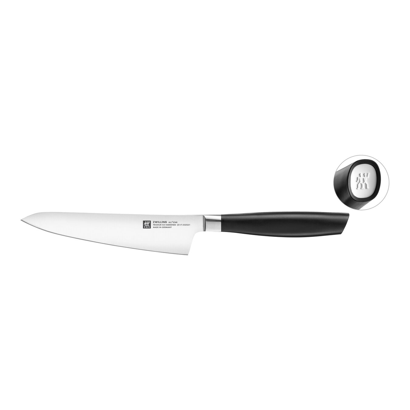 Kompakt kokkekniv 14 cm, Hvid,,large 1