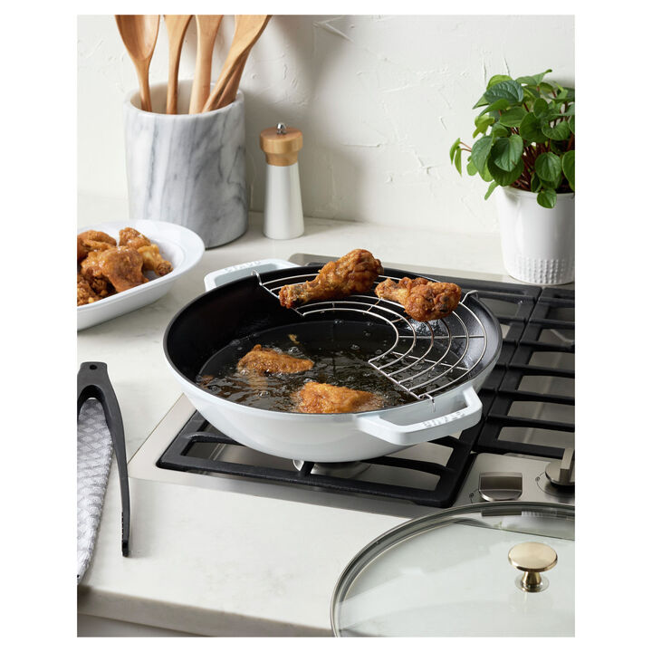 Cast Iron, 12-inch, Perfect Pan, Pure-white, large 2