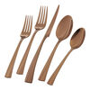 Bellasera (polished), 20-pc Rose Gold Flatware Set, 18/10 Stainless Steel, Rose, small 1